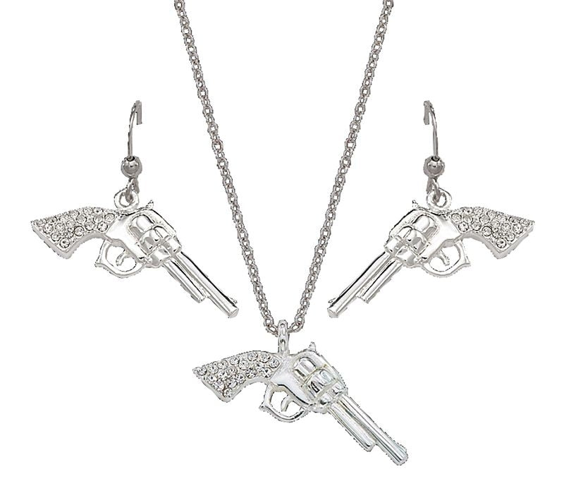 Montana Pistols with Rhinestone Hles Jewelry Set
