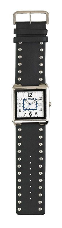 Barbed Wire And Silver Genuine Leather Cuff Watch