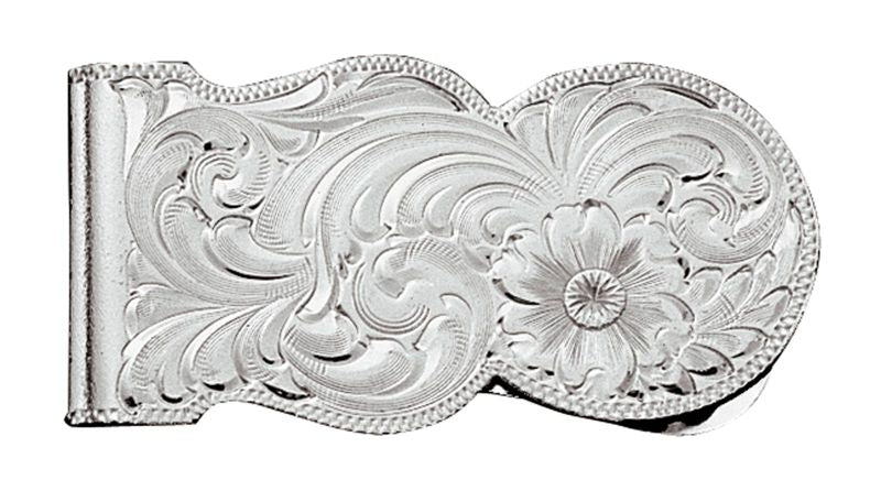 Montana Silver Engraved Scalloped Money Clip