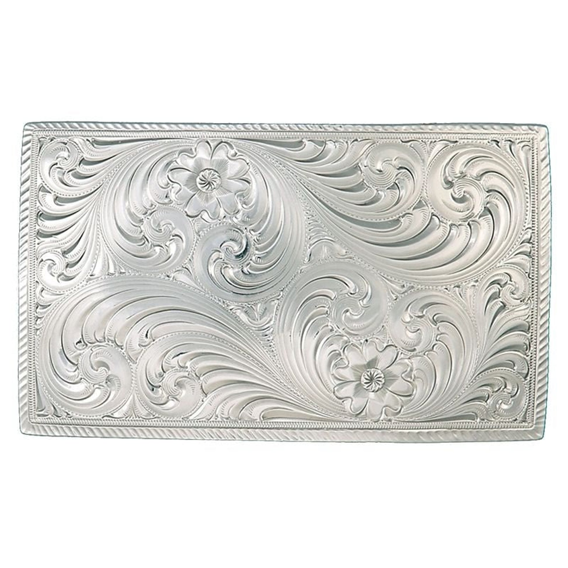 Classic Square Western Engraved Belt Buckle