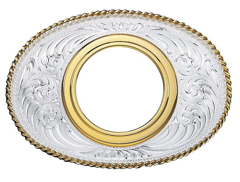 Coin Holder Western Belt Buckle - No Coin Br