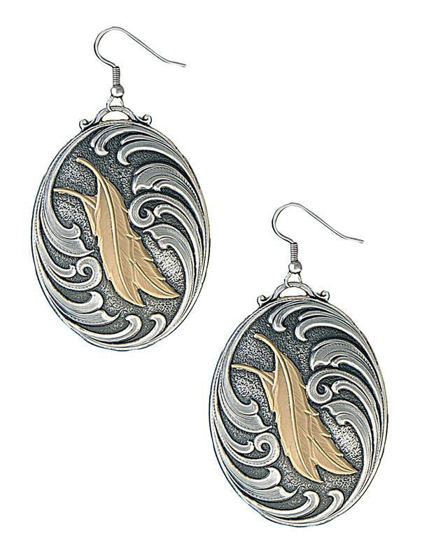 Montana Silver Native Spirit Two Feathers Earrings