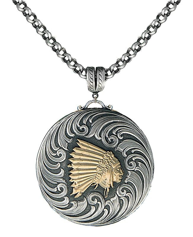 Native Spirit Looking Forward Pendant Necklace