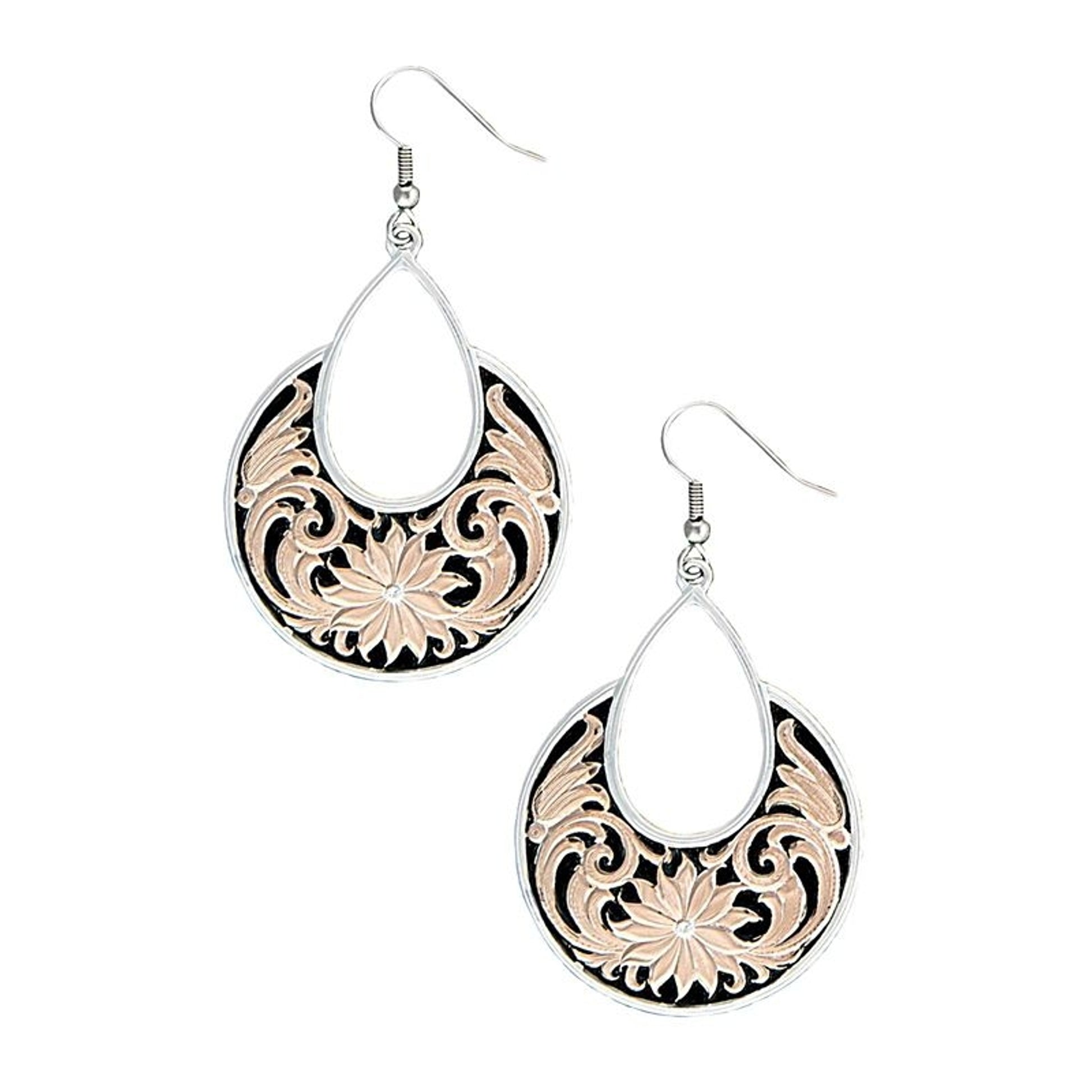 Montana Silver Rose Gold Garden Dangle Earrings