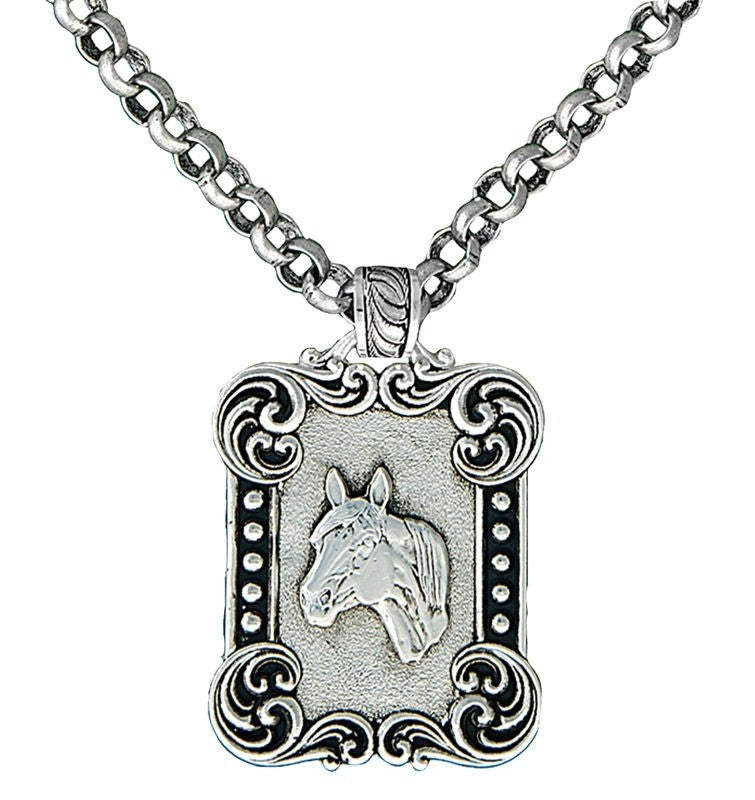 Montana Western Deco Riders Cameo Necklace