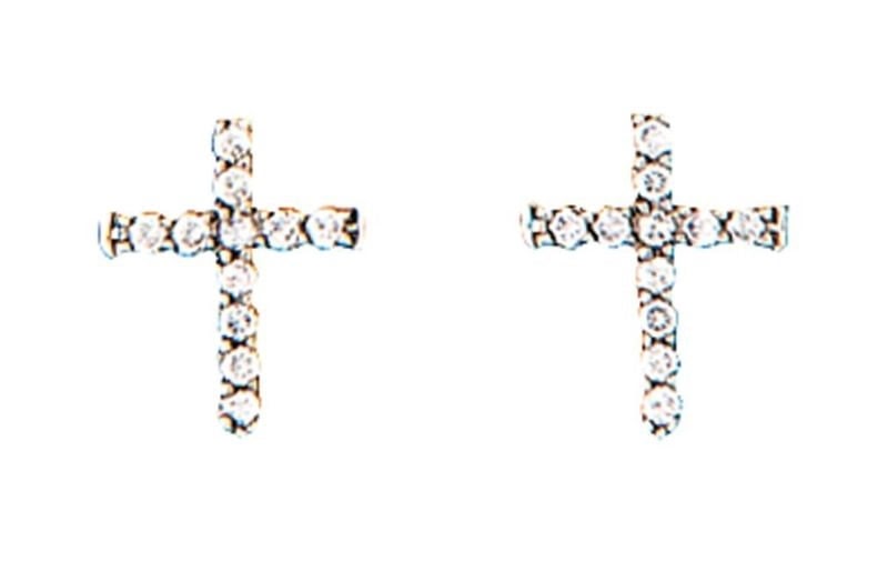 Quiet Faith Tiny Crystal Heart Earrings