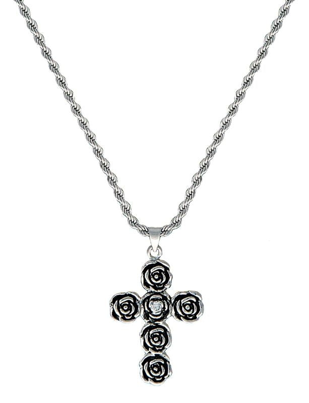 Montana Silver Rose-arie Cross Necklace