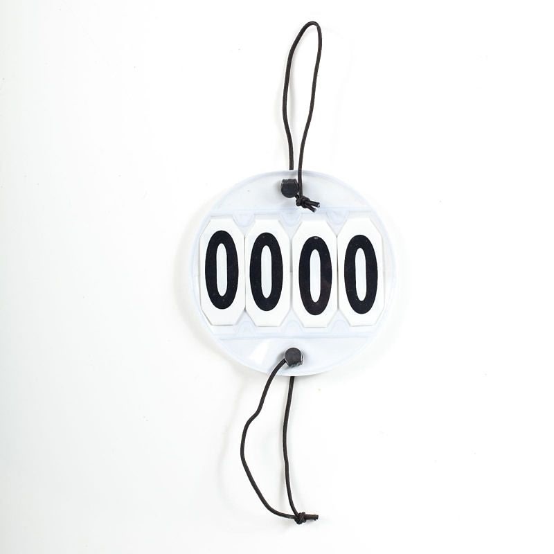 HorZe 4 Digit Starting Numbers Black Whii