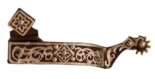 Western Show Spur with Silver Filigree Average