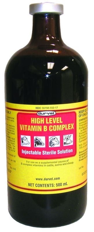 Durvet High Level Vitamin B Complex 500 mL Yellow