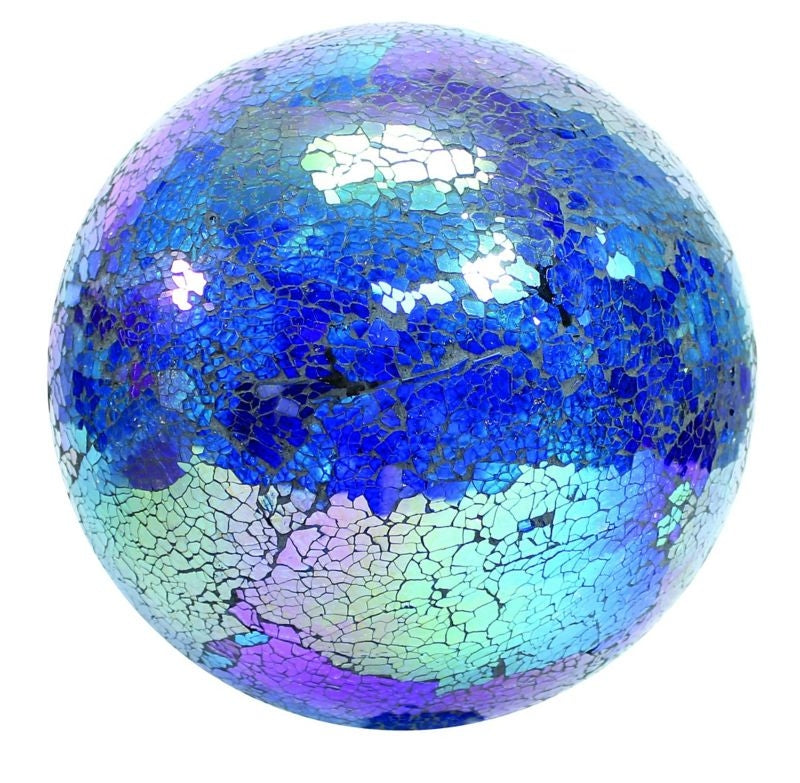 Mosaic Glass Gazing Globe 10 Turquoise/Blue/Purple