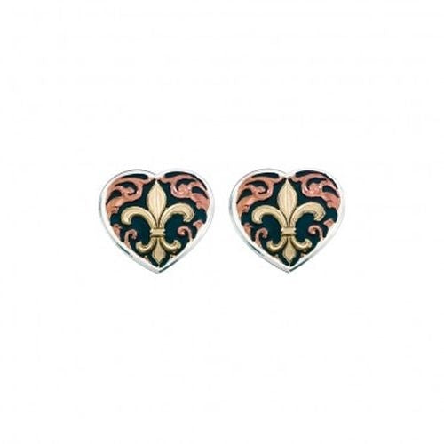 Montana Tri Color Fleur De Lis Earrings