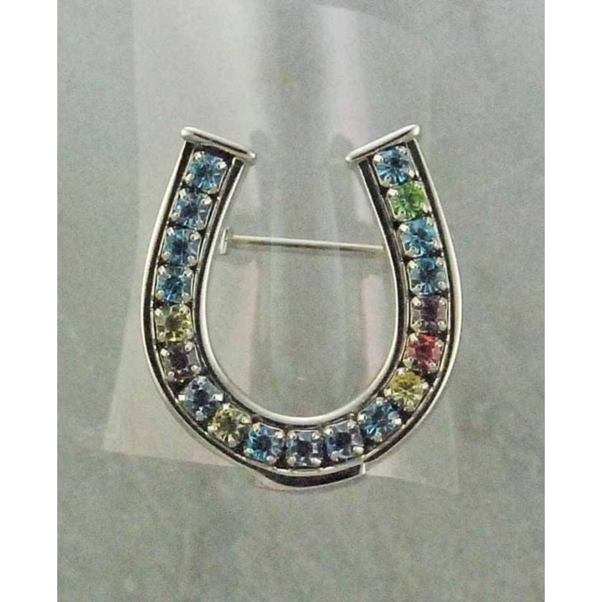 Finishing Touch Pastel Stone Horse Shoe Pin