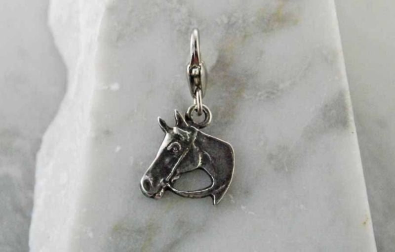 Barbary Horse Head With Reins Antique Silver Finish