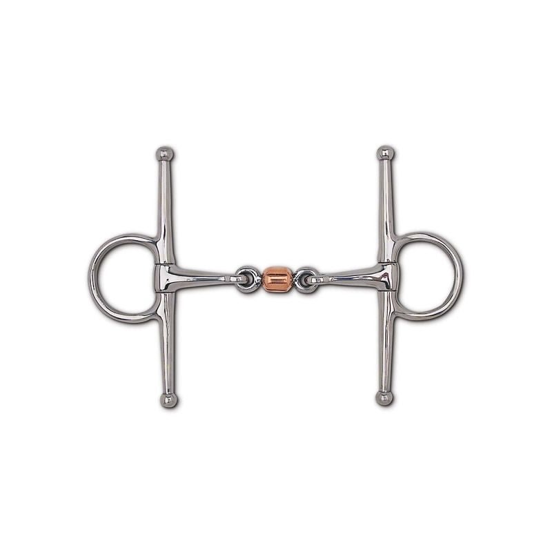 Toklat 3Piece Snaffle with Copper Roller Full Cheek 5