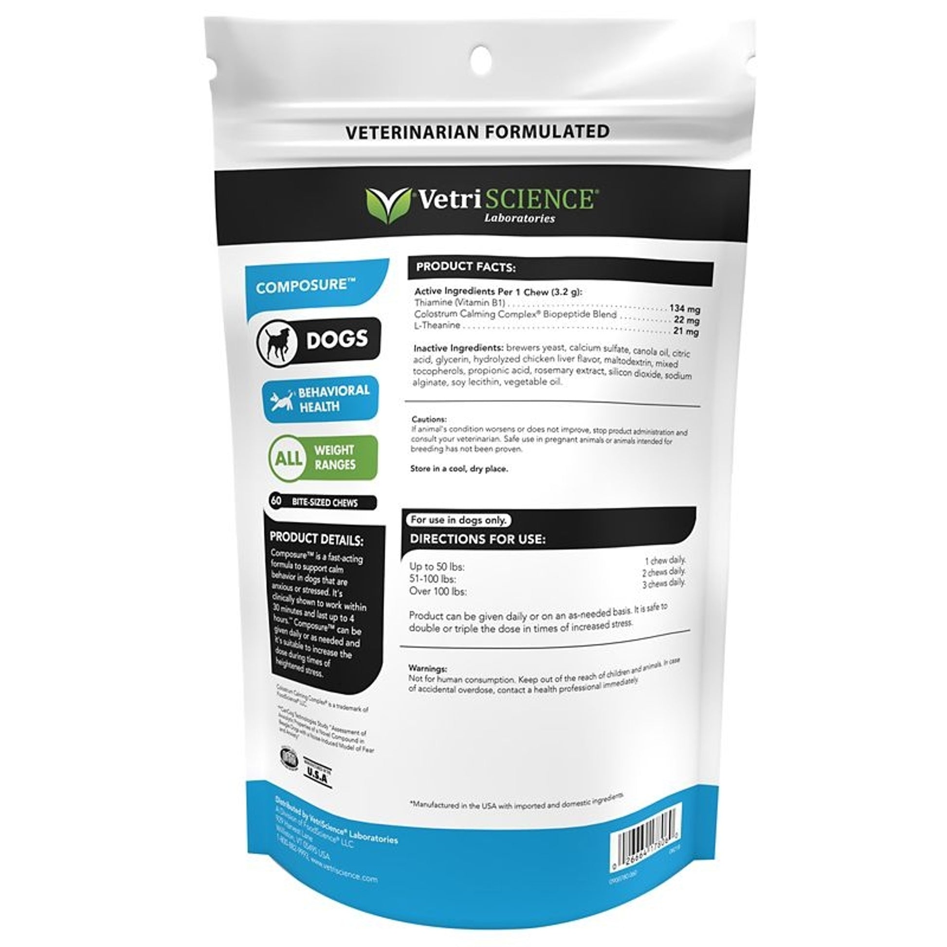 VetriScience Composure Chews for Dogs