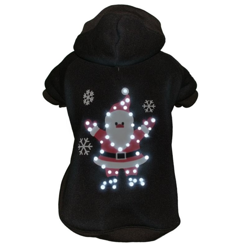 Pet Life LED Juggling Santa Sweater Pet Costume