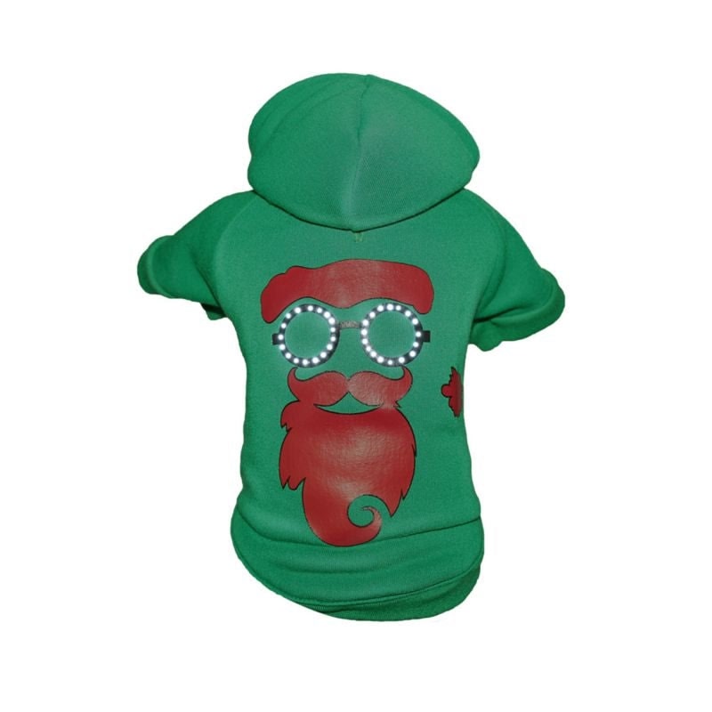 Pet Life LED Cool Santa Shades Sweater Costume