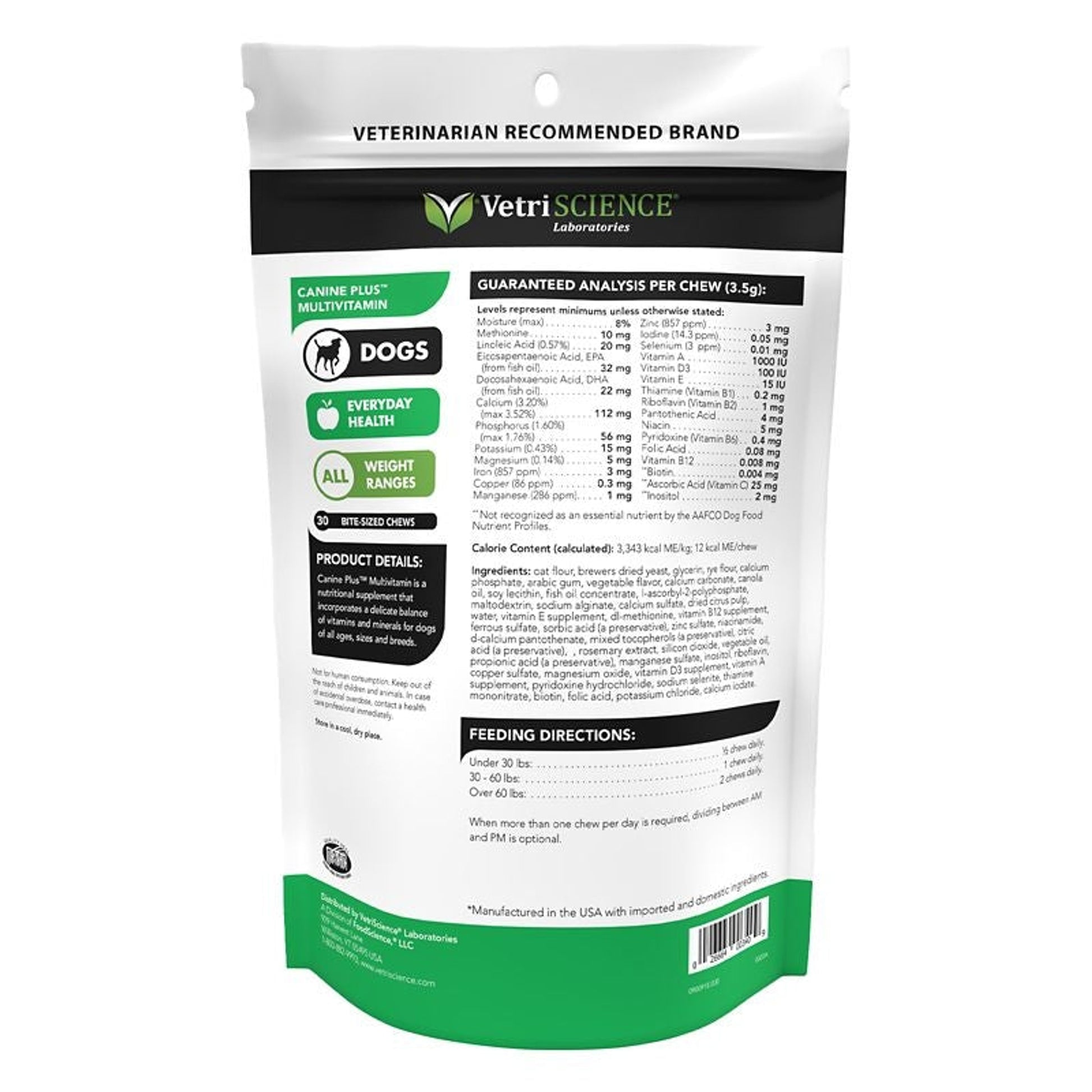 VetriScience Canine Plus Mulitvitamin - 30 ct