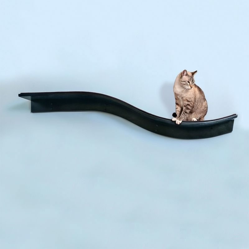 Refined Feline Lotus Branch Cat Shelf