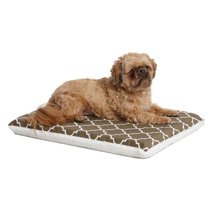 Quiet Time Teflon Brown/Fleece Dog Crate Pad