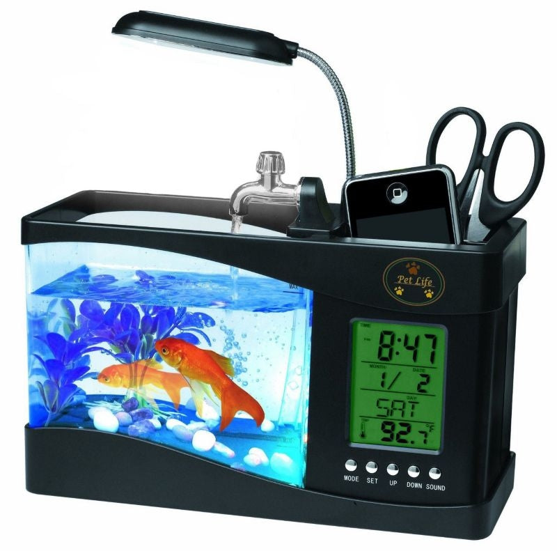 Pet Life All in One Digital Desktop Aquarium Black