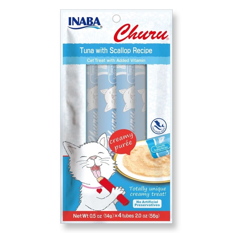 Churu Puree Creamy Tuna with Scallop Cat Treat