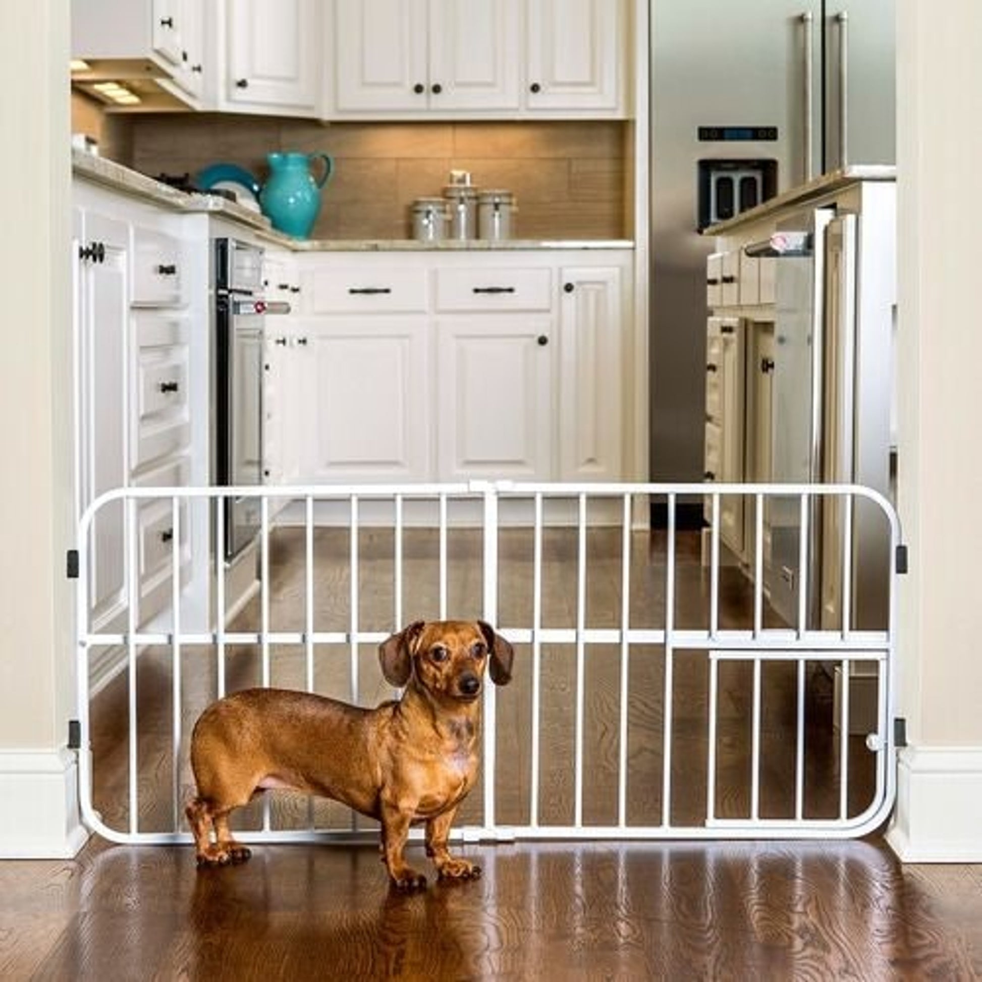 Carlson Pet Lil Tuffy Expandable Gate with Pet Door