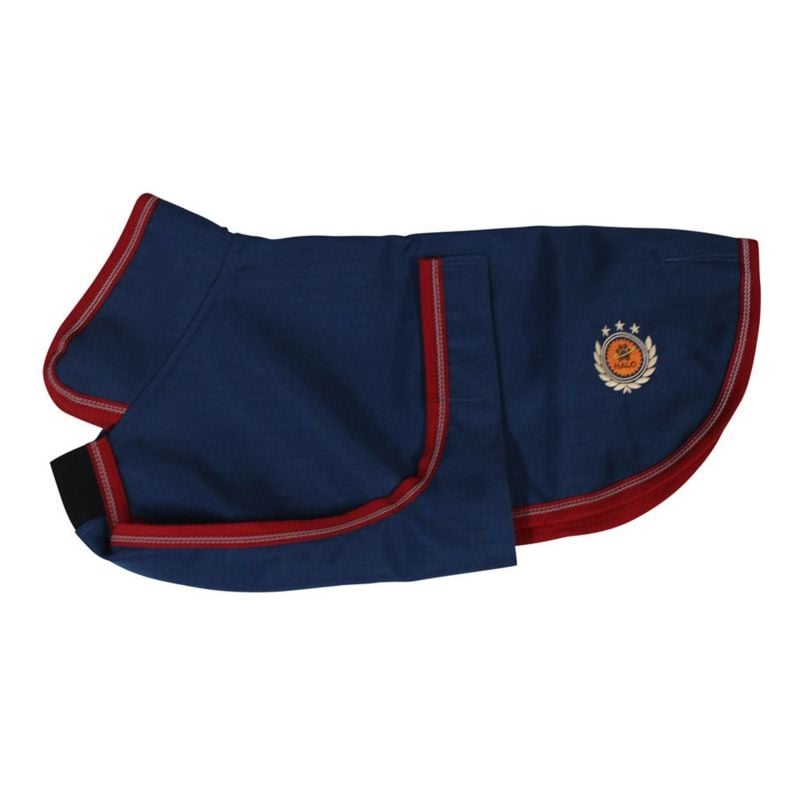 Halo Bonum Navy Peony Dog Jacket with Collar