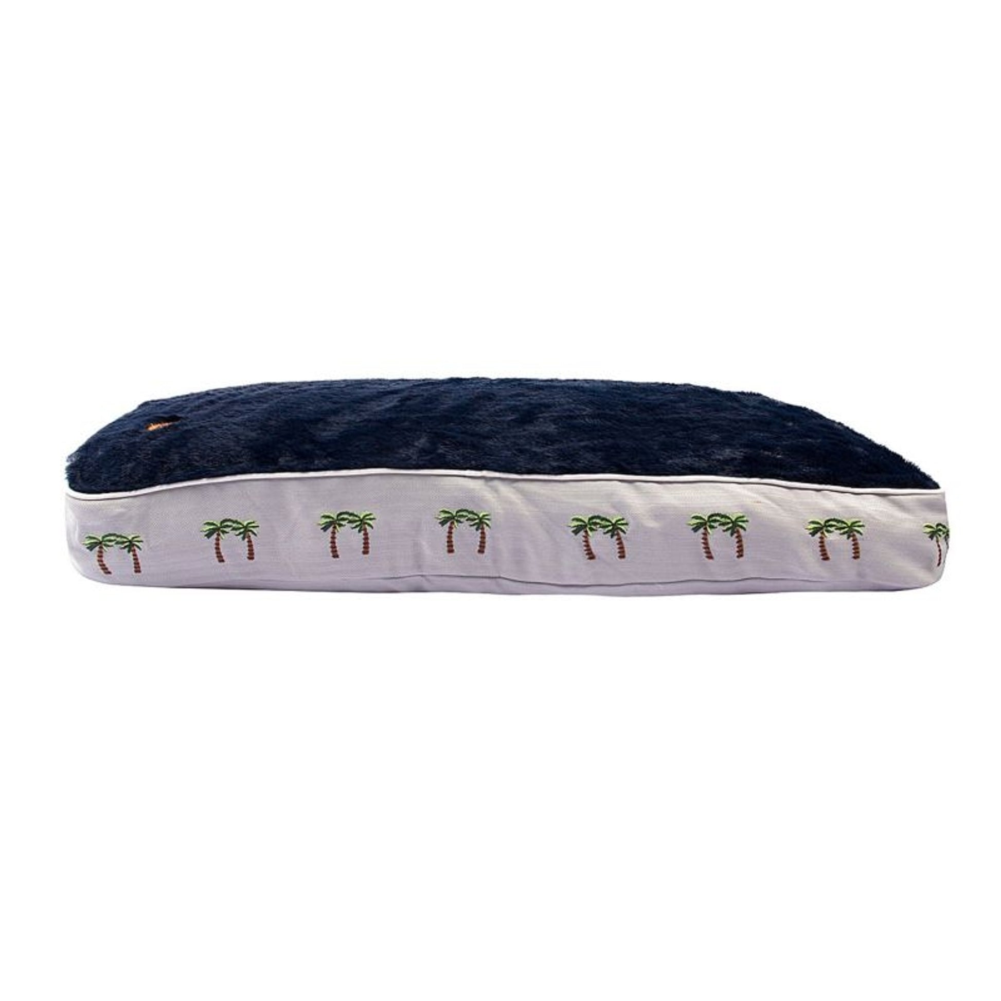 Halo Palm Trees Pink Rectangular Dog Bed