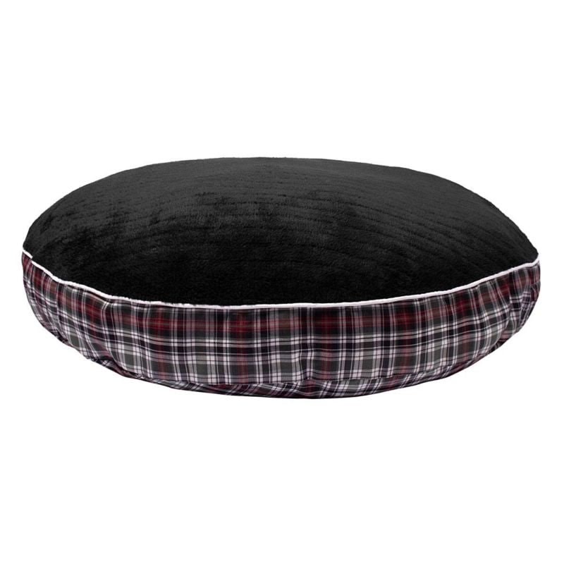 Halo Duck Green Plaid Round Dog Bed