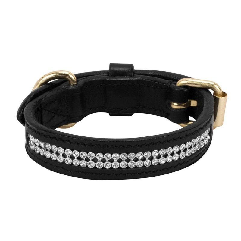 Halo Black/White Bling Dog Collar