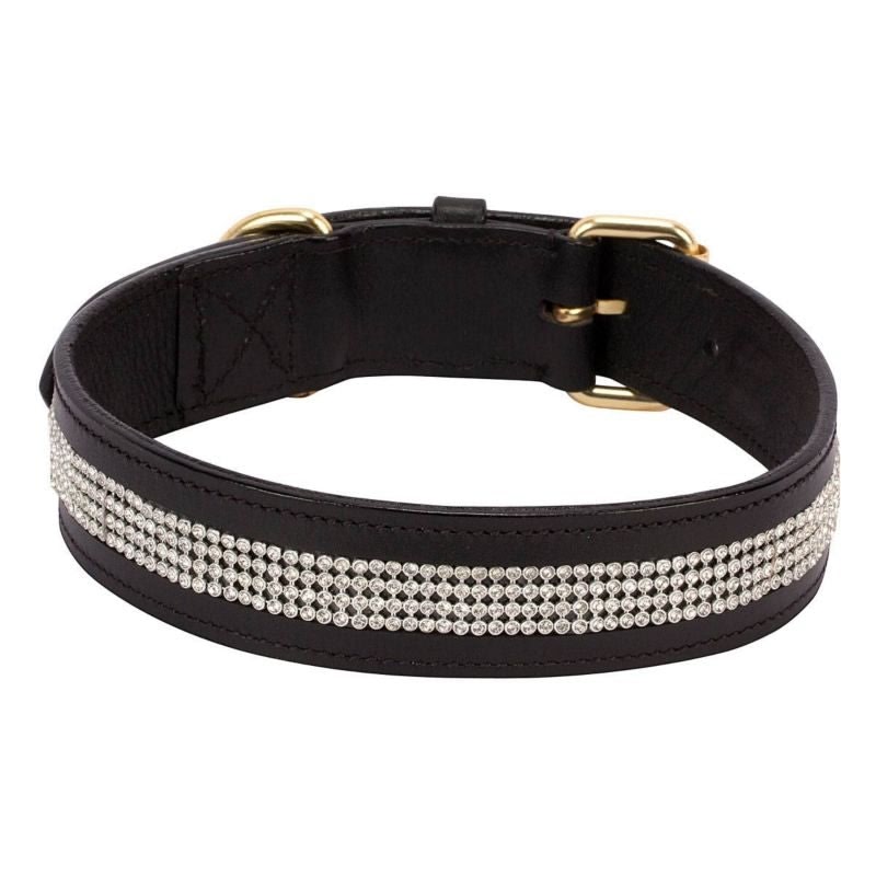 Halo Black/White Bling Dog Collar