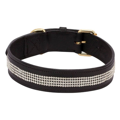 Halo Black/White Bling Dog Collar