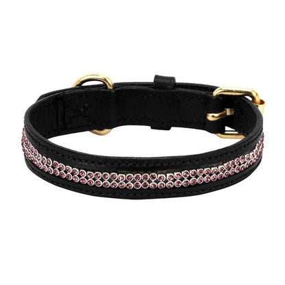 Halo Black/White Bling Dog Collar
