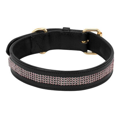 Halo Black/White Bling Dog Collar