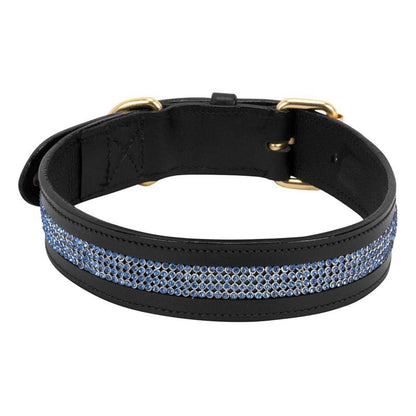 Halo Black/White Bling Dog Collar