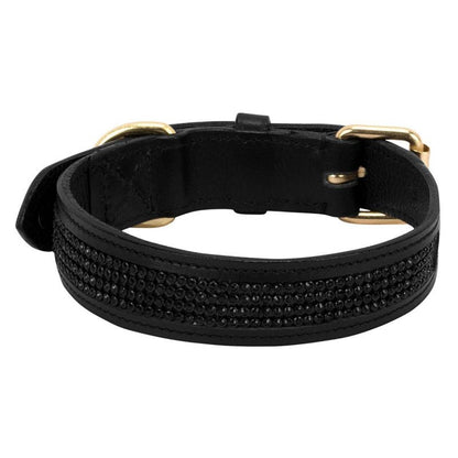 Halo Black/White Bling Dog Collar