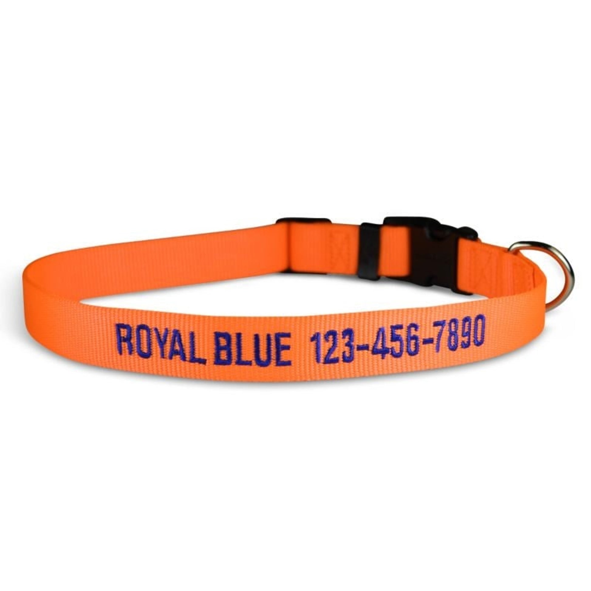 Personalized Neon Orange Dog Collar