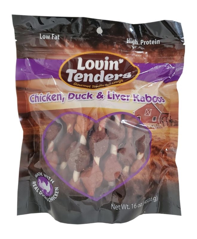 Lovin Tenders Chicken/Duck/Liver Kabob Dog Treat