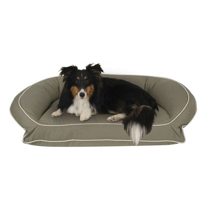 Carolina Pet Sage/Khaki Canvas Bolster Bed