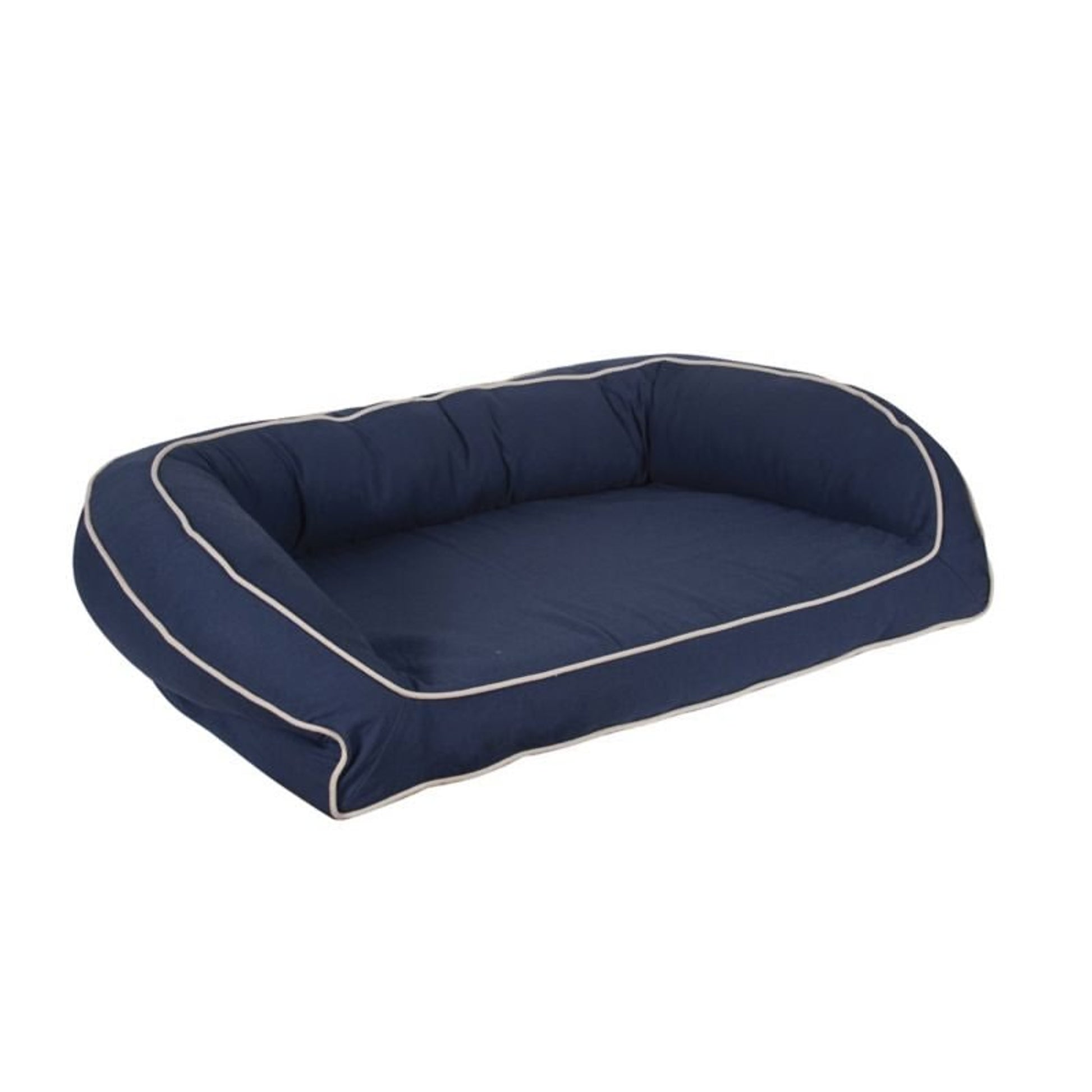 Carolina Pet Blue Canvas Ortho Bolster Bed