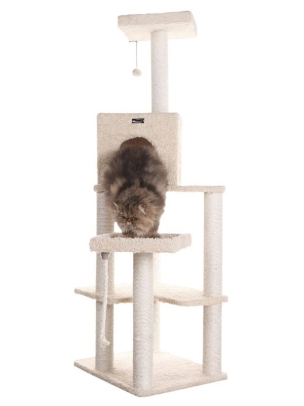 Armarkat Real Wood A6902 Cat Tower and Condo Beige