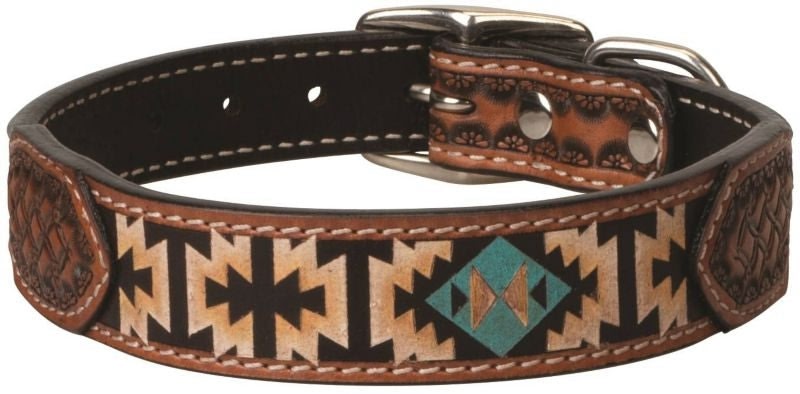 Weaver Painted Aztec Dog Collar