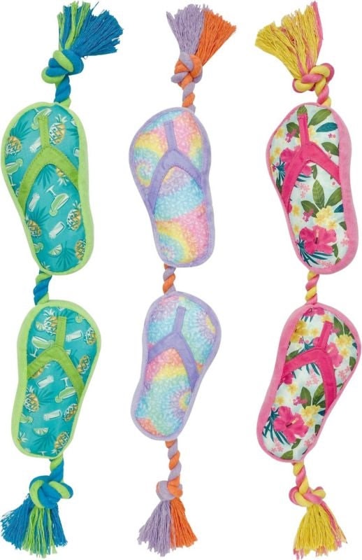 Multipet Margaritaville Flip Flop Rope Dog Toys