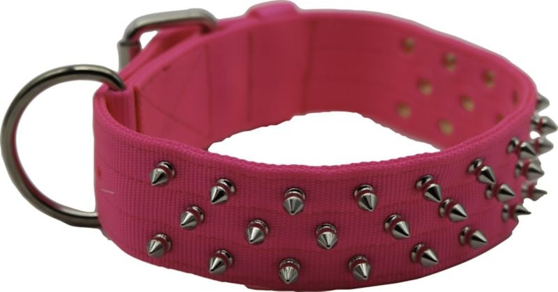 Bravo Nylon Spiked Dog Collar