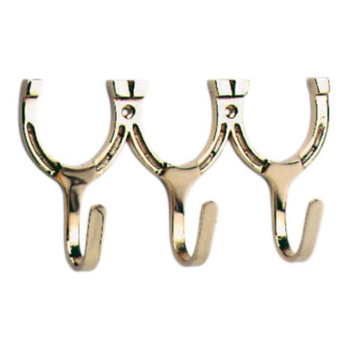 Triple Horseshoe Brass Hook