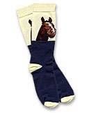 TuffRider Dryarn Horsehead Sock Navy/Sky Blue