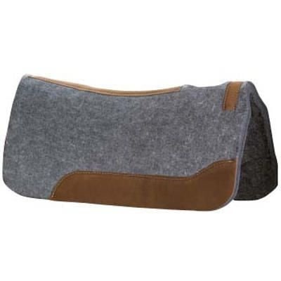 Mustang Felt Contoured Western Roper Pad 1in Gray