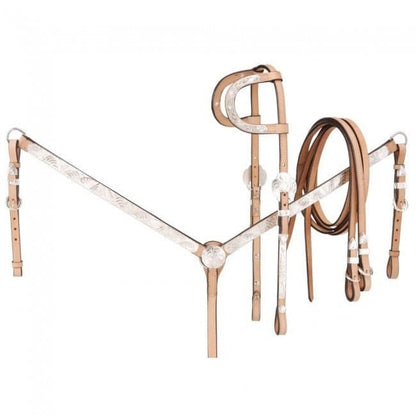Royal King Double Ear Silver Western Show Set